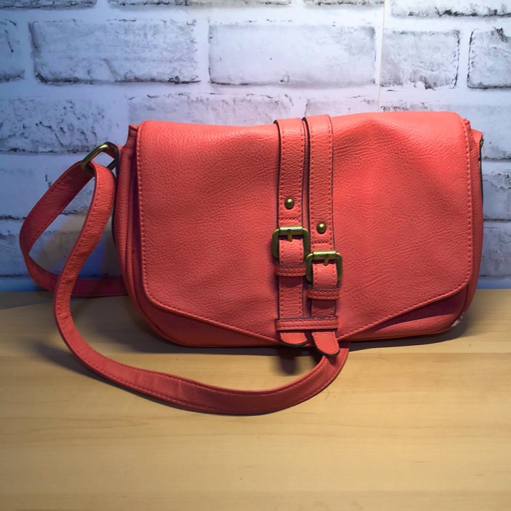 Merona Pink Crossbody Purse with Buckles